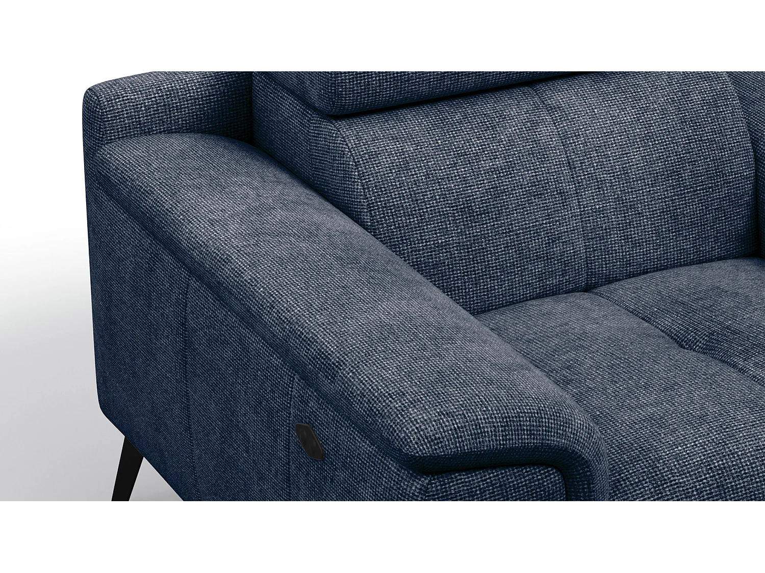 Sessel FIERO mit Relaxfunktion und verstellbare Kopfstützen, marineblau