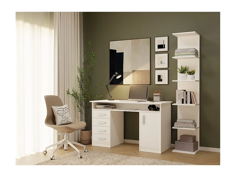 REGAŁ 6P | Biały | 35x30x180 | Nowoczesny Regał na Książki