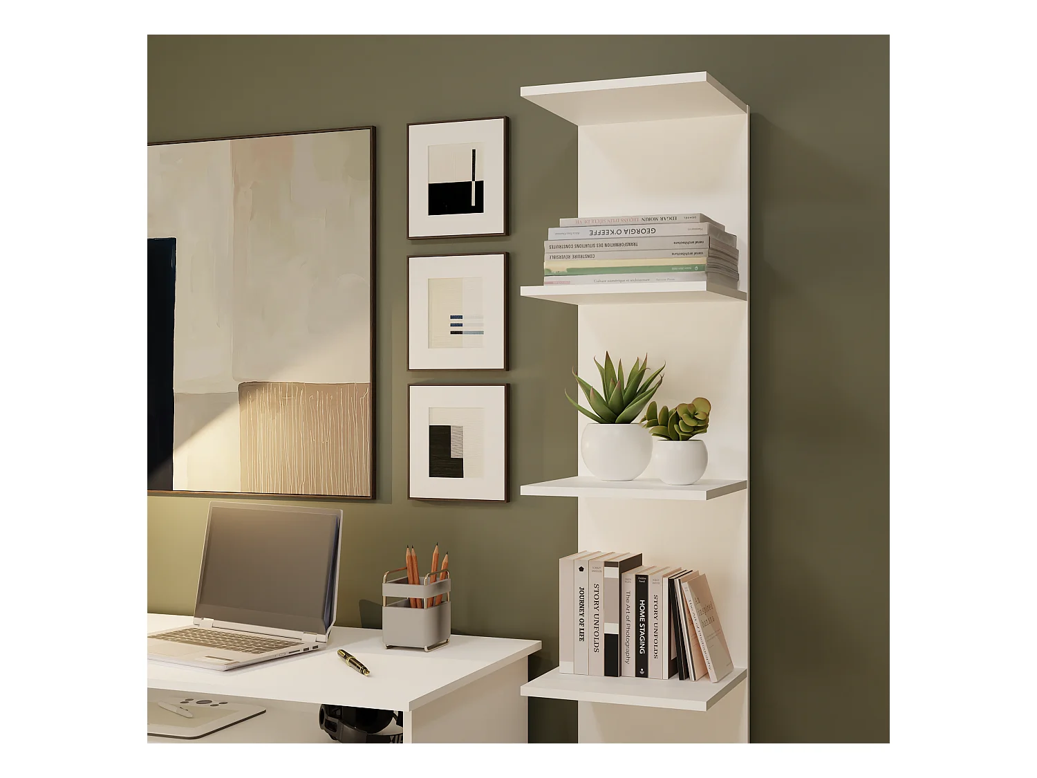 REGAŁ 6P | Biały | 35x30x180 | Nowoczesny Regał na Książki