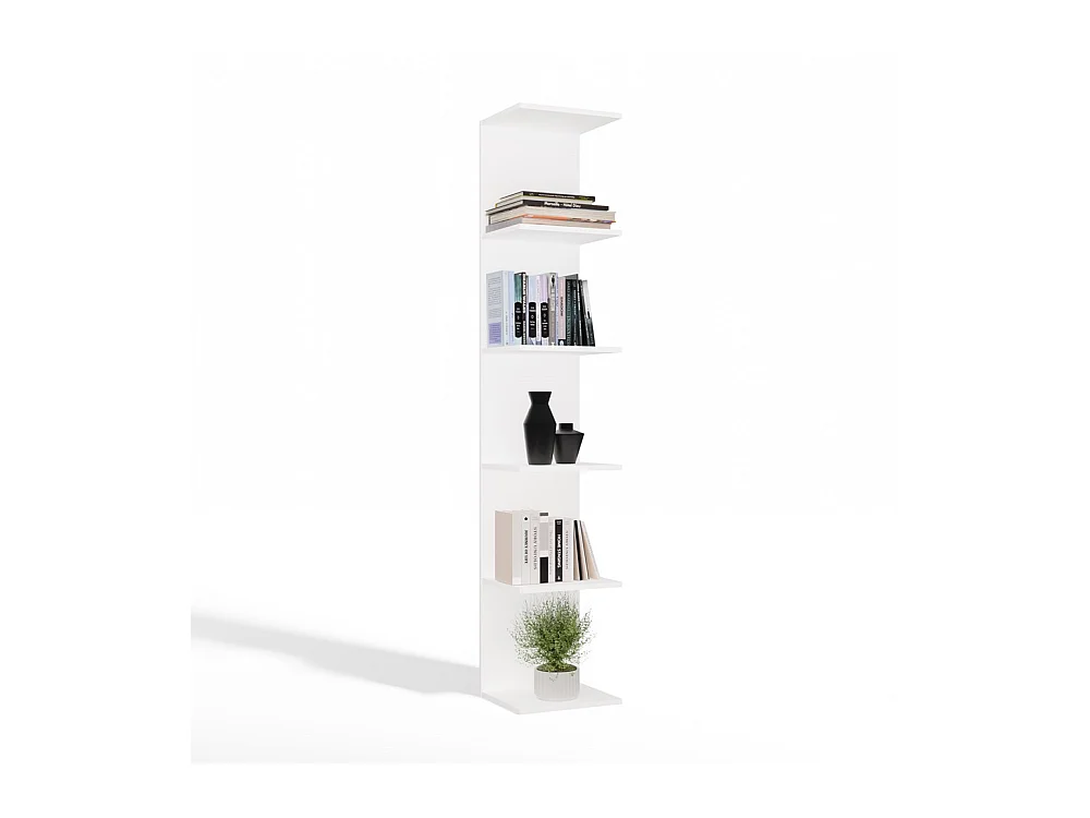 REGAŁ 6P | Biały | 35x30x180 | Nowoczesny Regał na Książki
