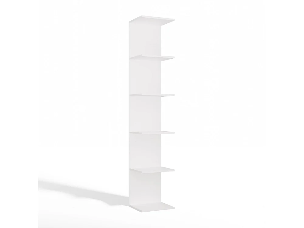 SIXP - Étagère 180cm 6 rayons pour livres et classeurs bureau / salon - Blanc