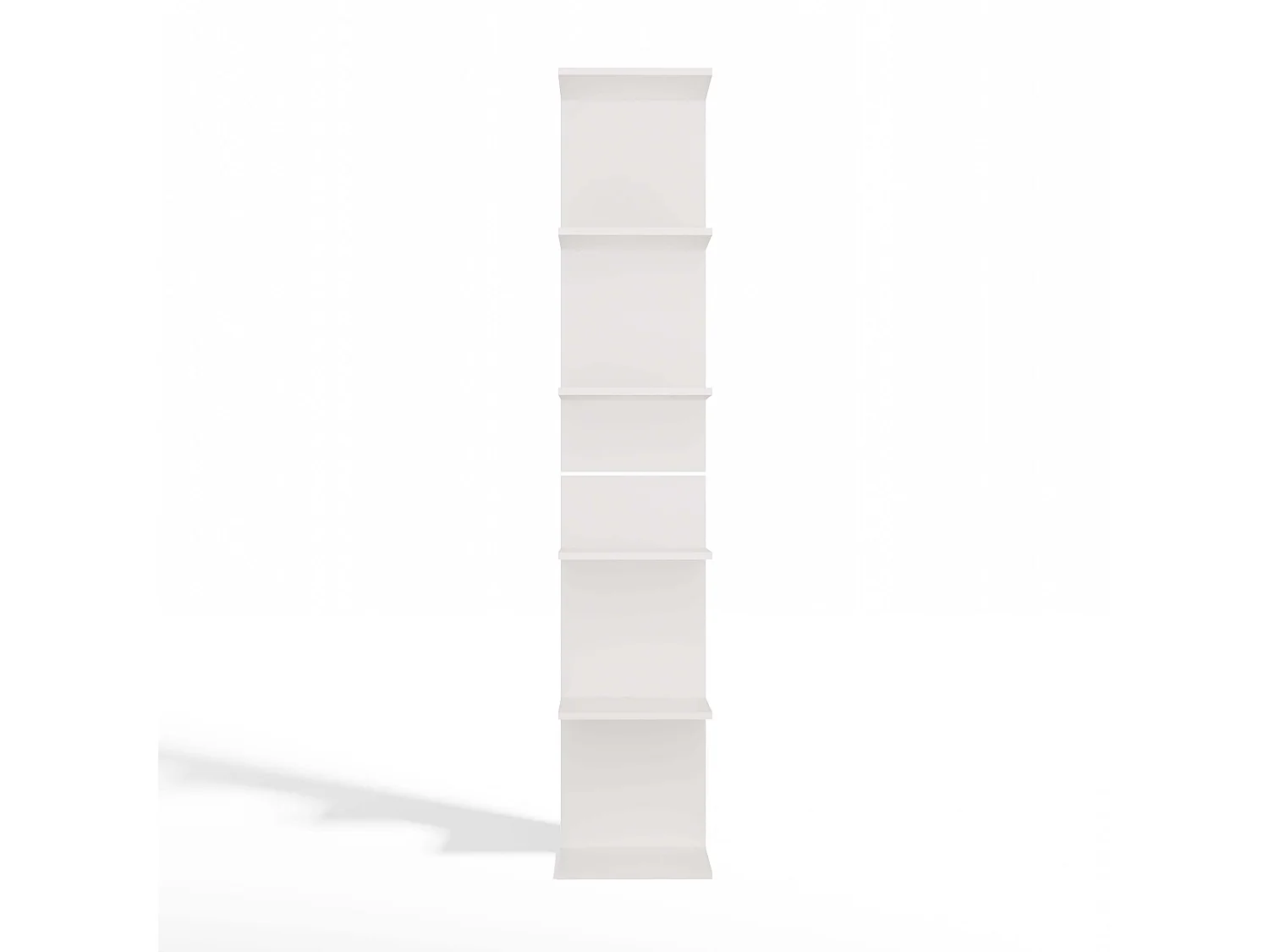 SIXP - Étagère 180cm 6 rayons pour livres et classeurs bureau / salon - Blanc