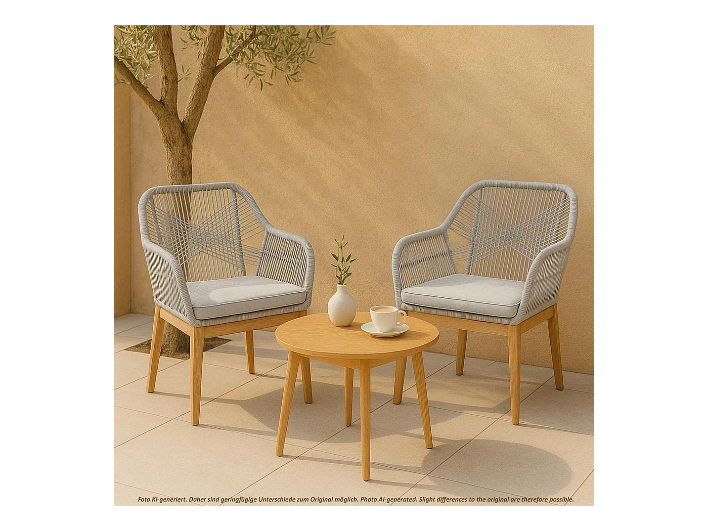 Krzesło ogrodowe MCW-H56b (zestaw 2 sztuk),  jasnoszary Poduszki jasnoszary