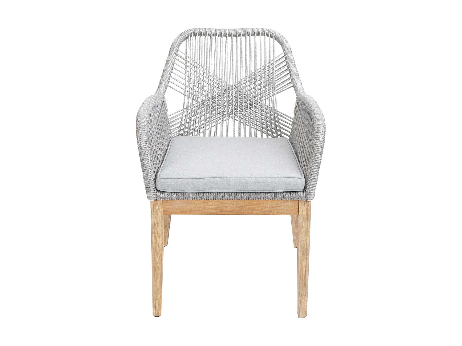 Chaise de jardin MCW-H56b (lot de 2),  gris clair coussin gris clair