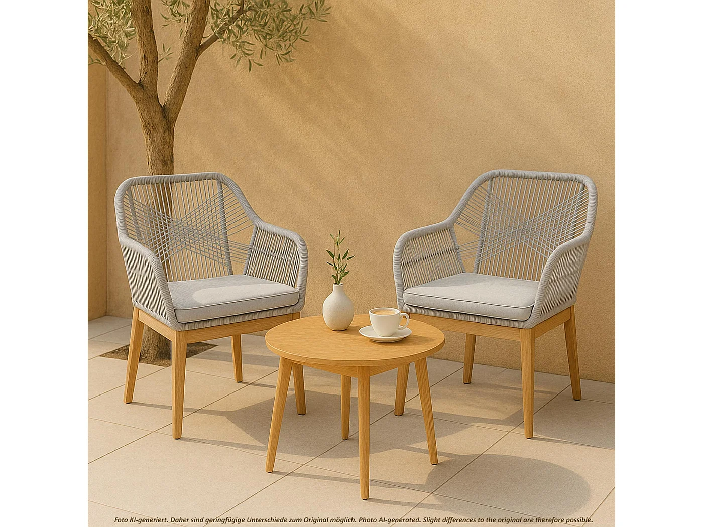 Chaise de jardin MCW-H56b (lot de 2),  gris clair coussin gris clair