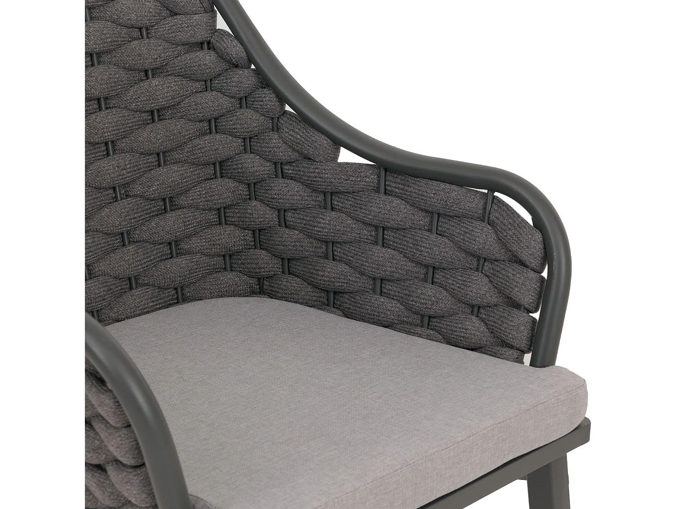 Krzesło ogrodowe MCW-O16 (zestaw 2 sztuk),  antracyt Poduszka jasnoszara