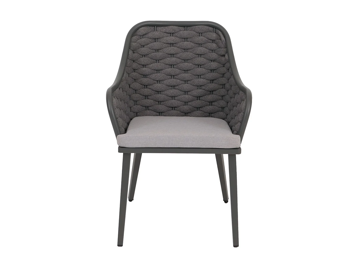 Krzesło ogrodowe MCW-O16 (zestaw 2 sztuk),  antracyt Poduszka jasnoszara