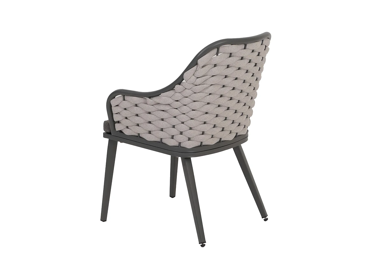 Chaise de jardin MCW-O16 (lot de 2),  gris clair coussin gris foncé