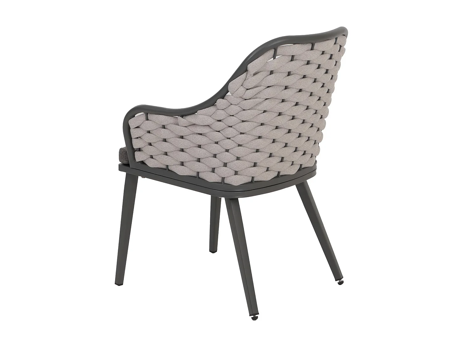 Chaise de jardin MCW-O16 (lot de 2),  gris clair coussin gris foncé