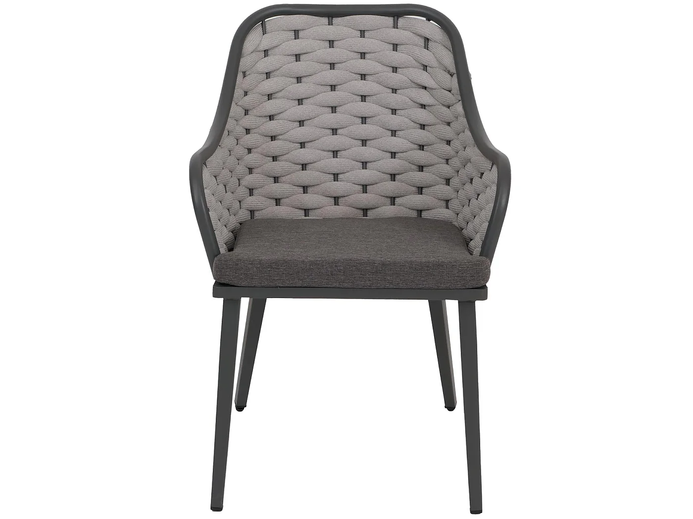 Krzesło ogrodowe MCW-O16 (zestaw 2 sztuk),  jasnoszary Poduszki ciemnoszary