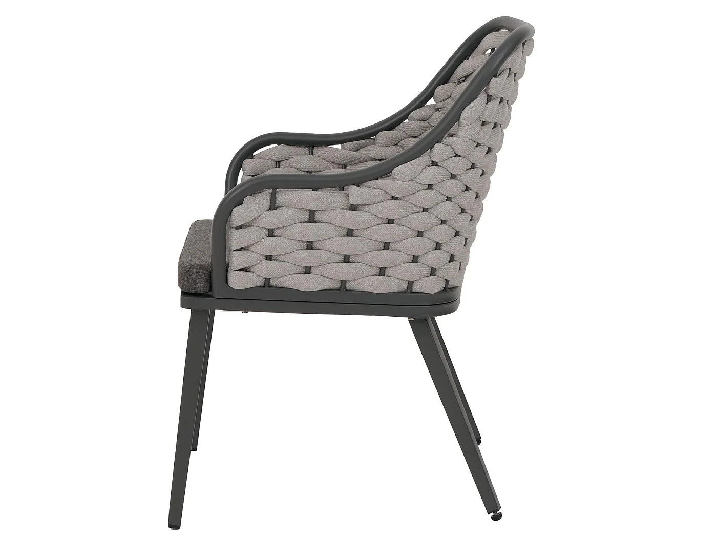 Krzesło ogrodowe MCW-O16 (zestaw 2 sztuk),  jasnoszary Poduszki ciemnoszary