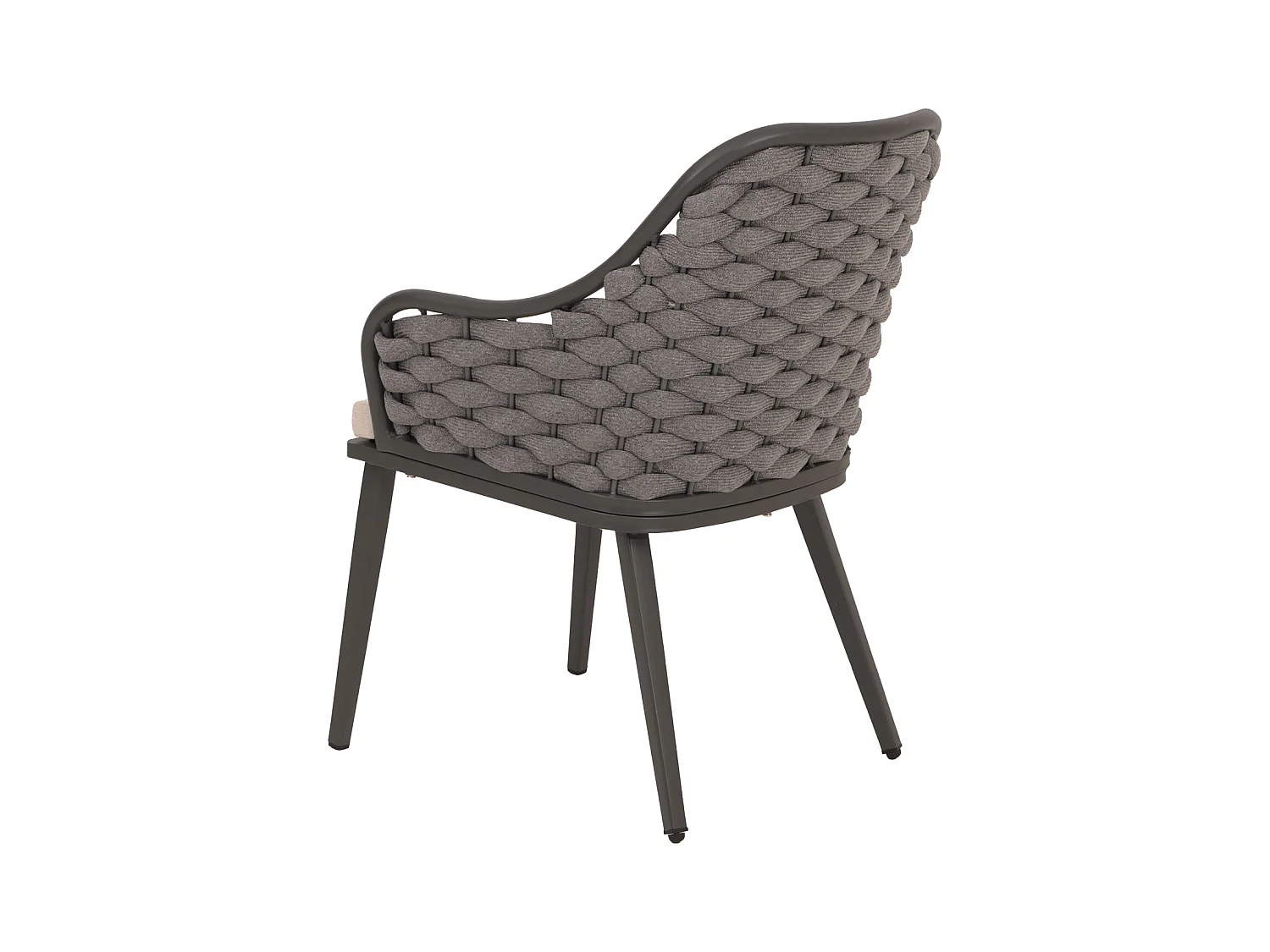 Silla de jardín MCW-O16 (juego de 2),  cojín antracita taupe