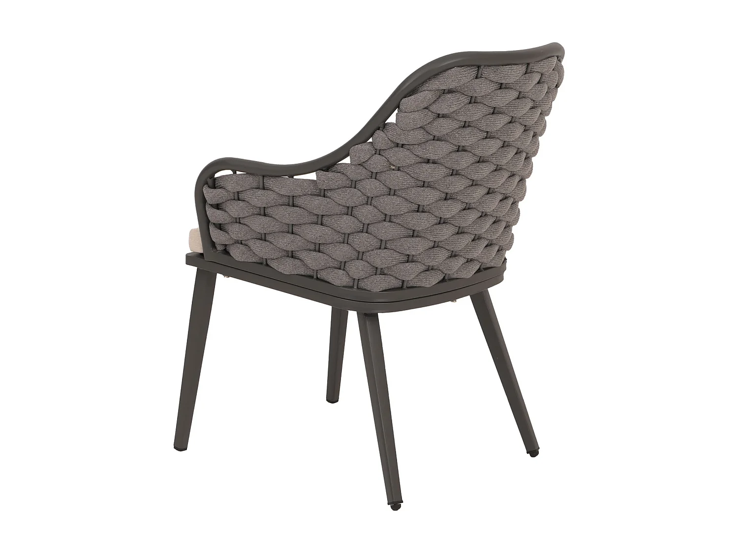 Chaise de jardin MCW-O16 (lot de 2),  anthracite Coussin taupe