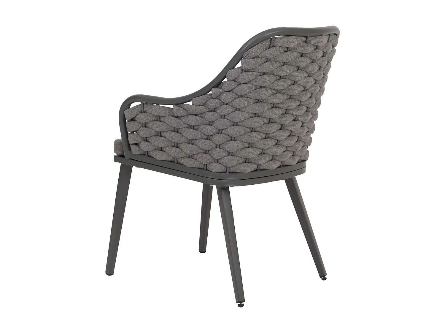 Chaise de jardin MCW-O16 (lot de 2),  anthracite Coussin gris foncé