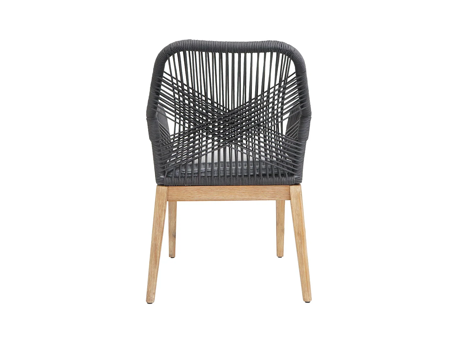 Krzesło ogrodowe MCW-H56b (zestaw 2 sztuk),  ciemnoszary Poduszki jasnoszary