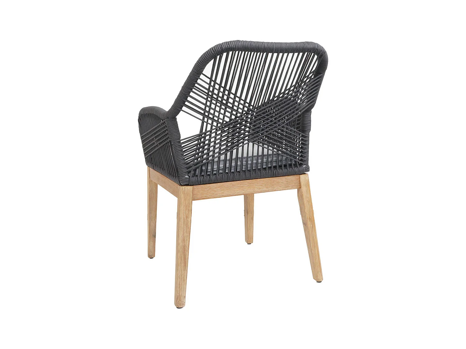 Krzesło ogrodowe MCW-H56b (zestaw 2 sztuk),  ciemnoszary Poduszki jasnoszary