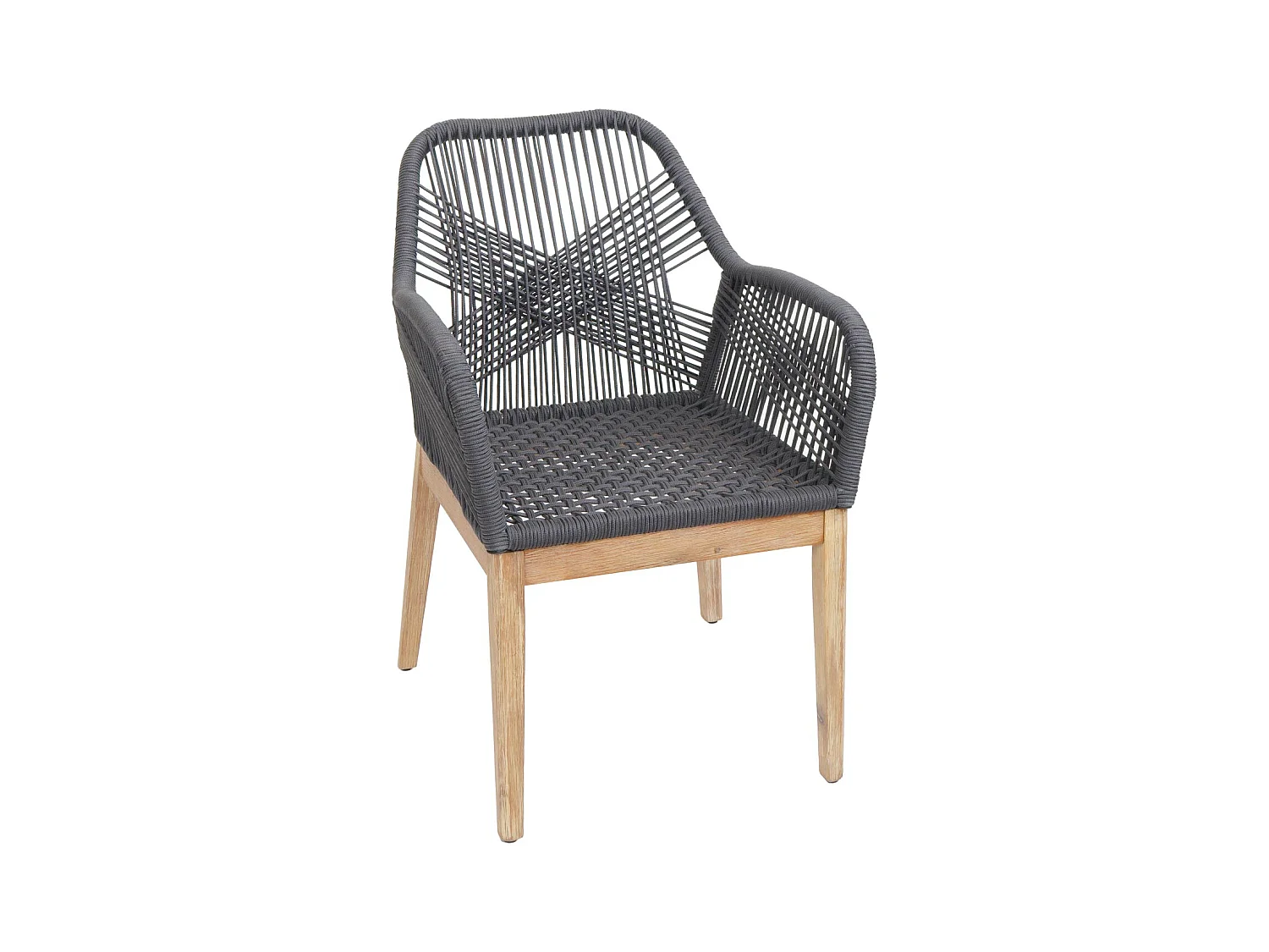 Krzesło ogrodowe MCW-H56b (zestaw 2 sztuk),  ciemnoszary Poduszki jasnoszary