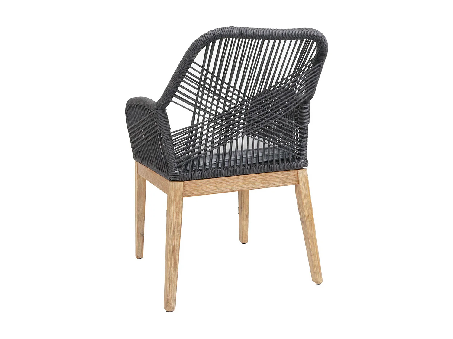 Chaise de jardin MCW-H56b (lot de 2),  gris foncé coussin gris clair