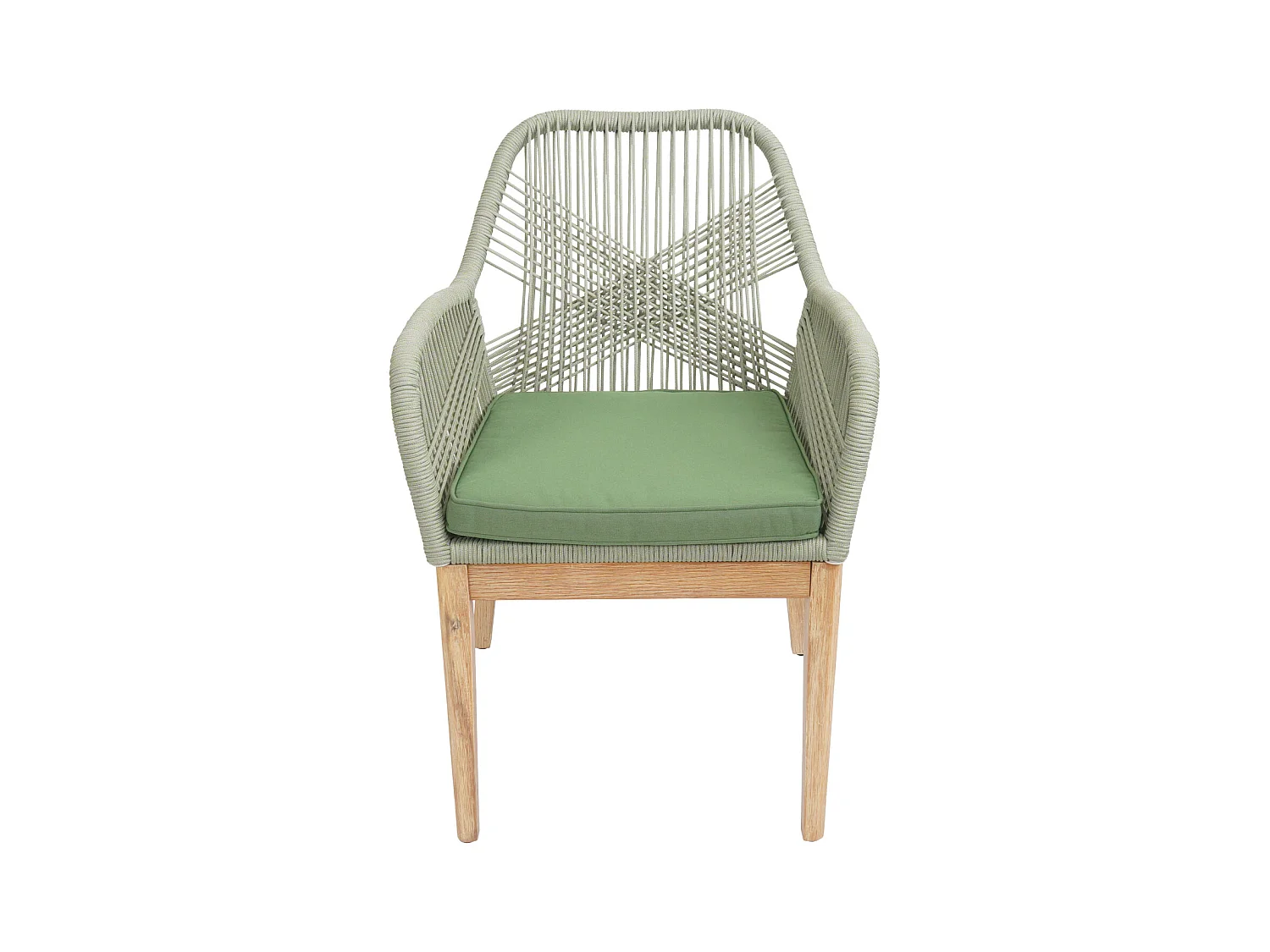 Chaise de jardin MCW-H56b (lot de 2),  vert coussin vert