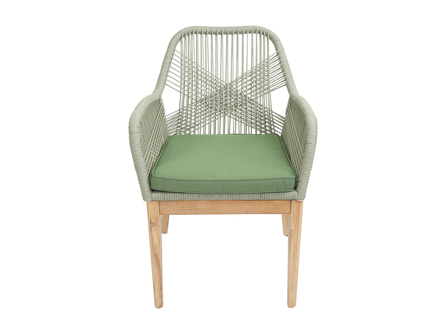 Chaise de jardin MCW-H56b (lot de 2),  vert coussin vert