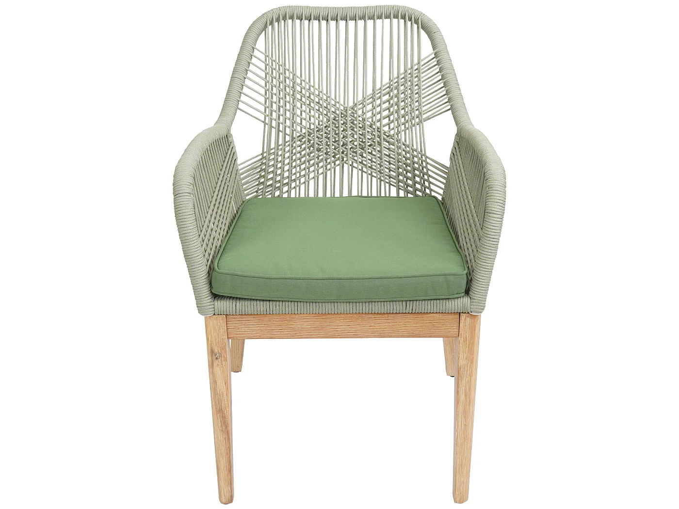 Chaise de jardin MCW-H56b (lot de 2),  vert coussin vert