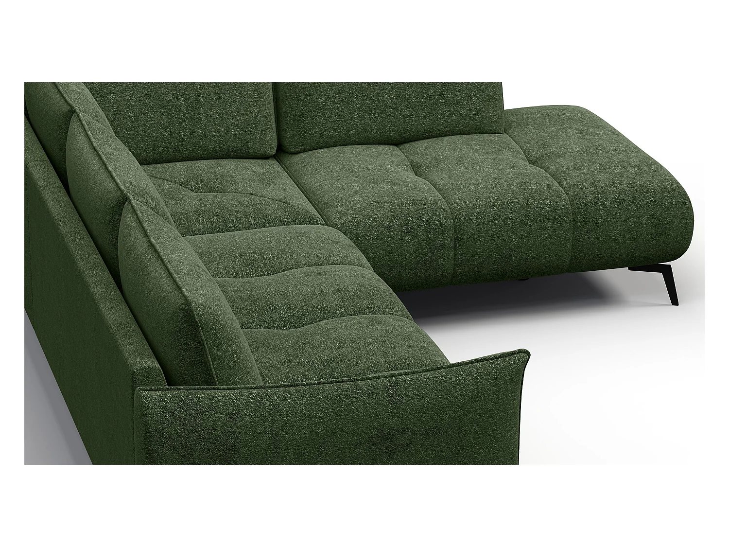 CANAPE D'ANGLE AERA 5 places, vert