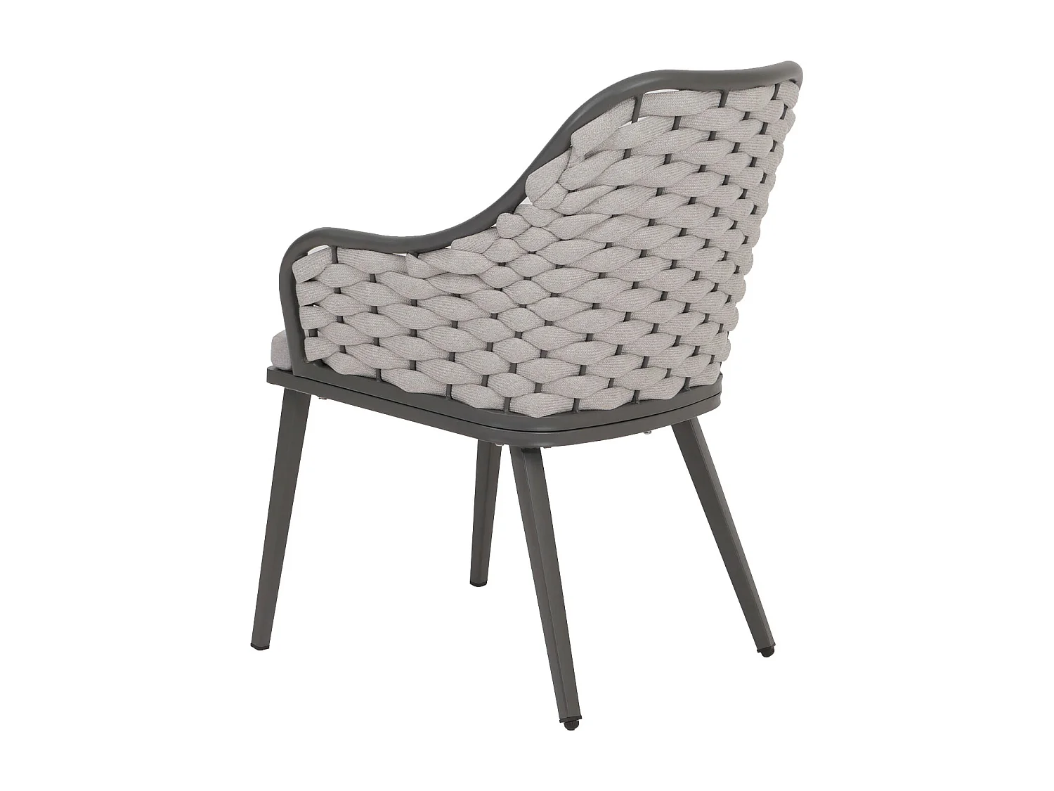 Silla de jardín MCW-O16 (juego de 2),  gris claro Cojín gris claro