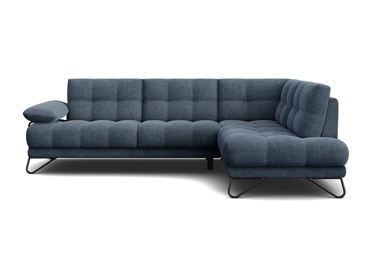 BUBBARA Ecksofa 5-Sitzer rechts, marineblau