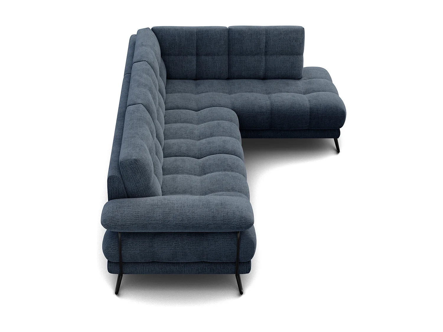 BUBBARA Ecksofa 5-Sitzer rechts, marineblau