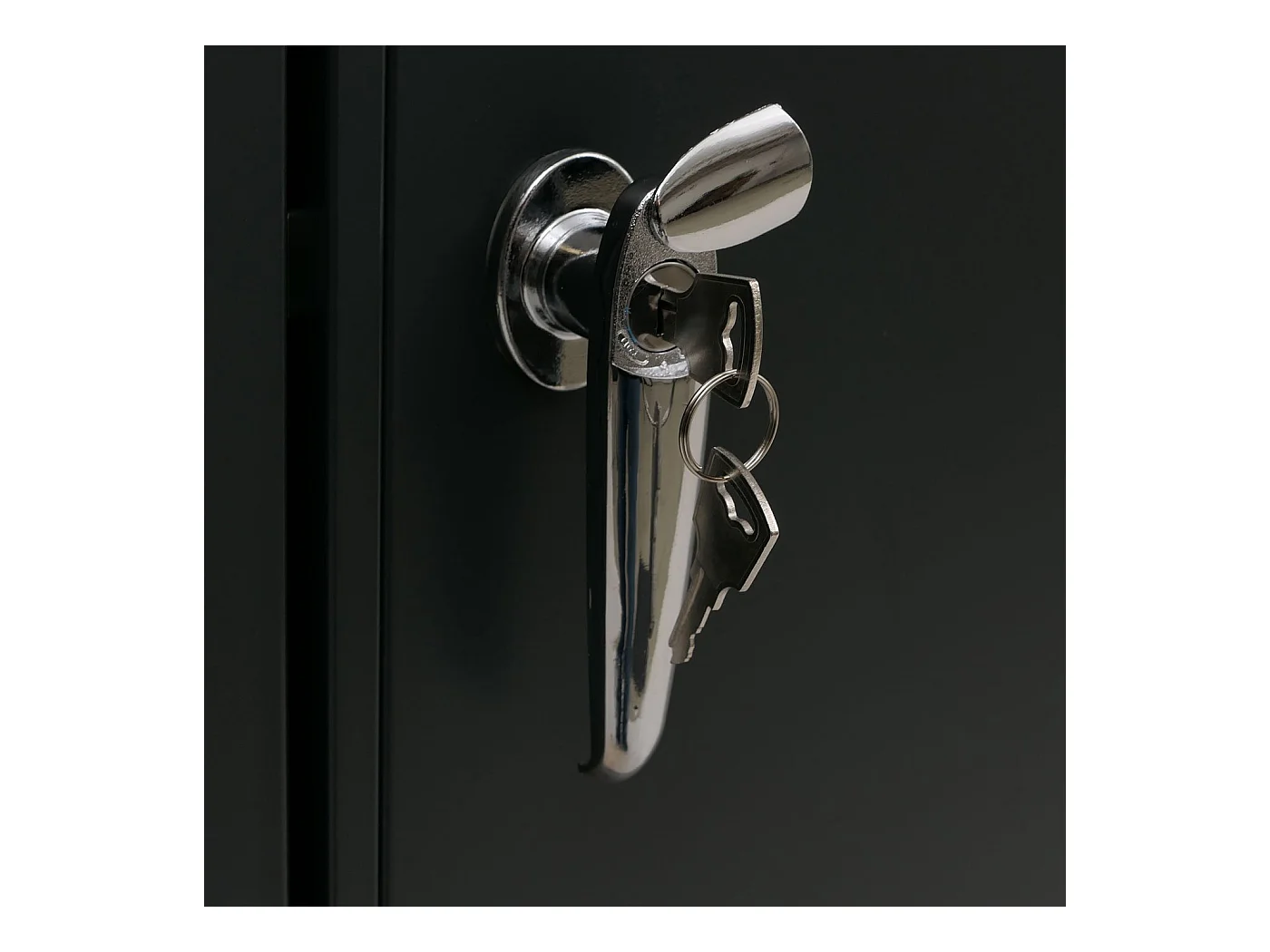 Copribidone quadruplo MCW-O67, copricassonetto con coperchio, metallo 122x250x84cm 104kg ~ antracite effetto legno scuro