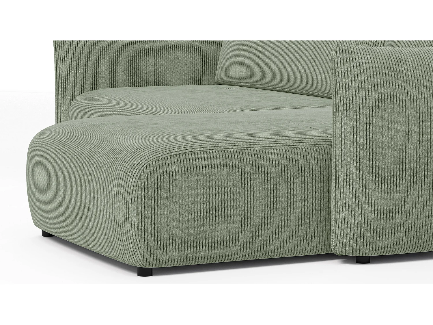 CANAPE D'ANGLE TAUER 3 places, sauge