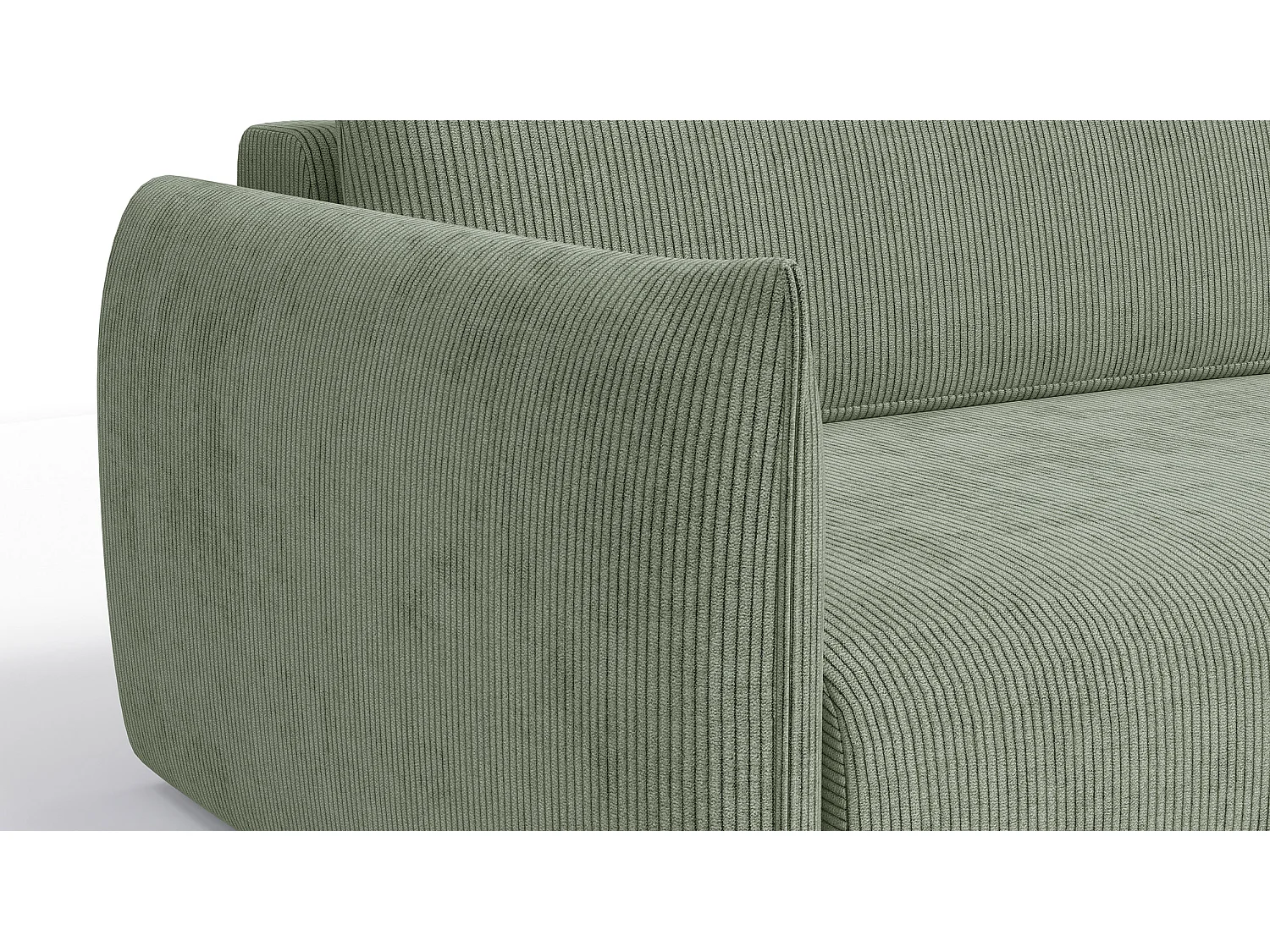 TAUER Ecksofa 3-Sitzer links, mint