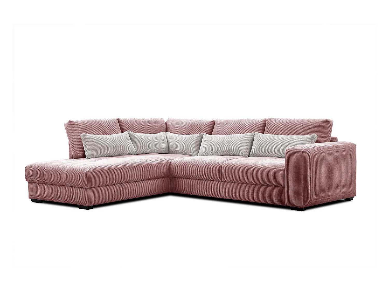 CANAPE D'ANGLE OLI 4 places, rose