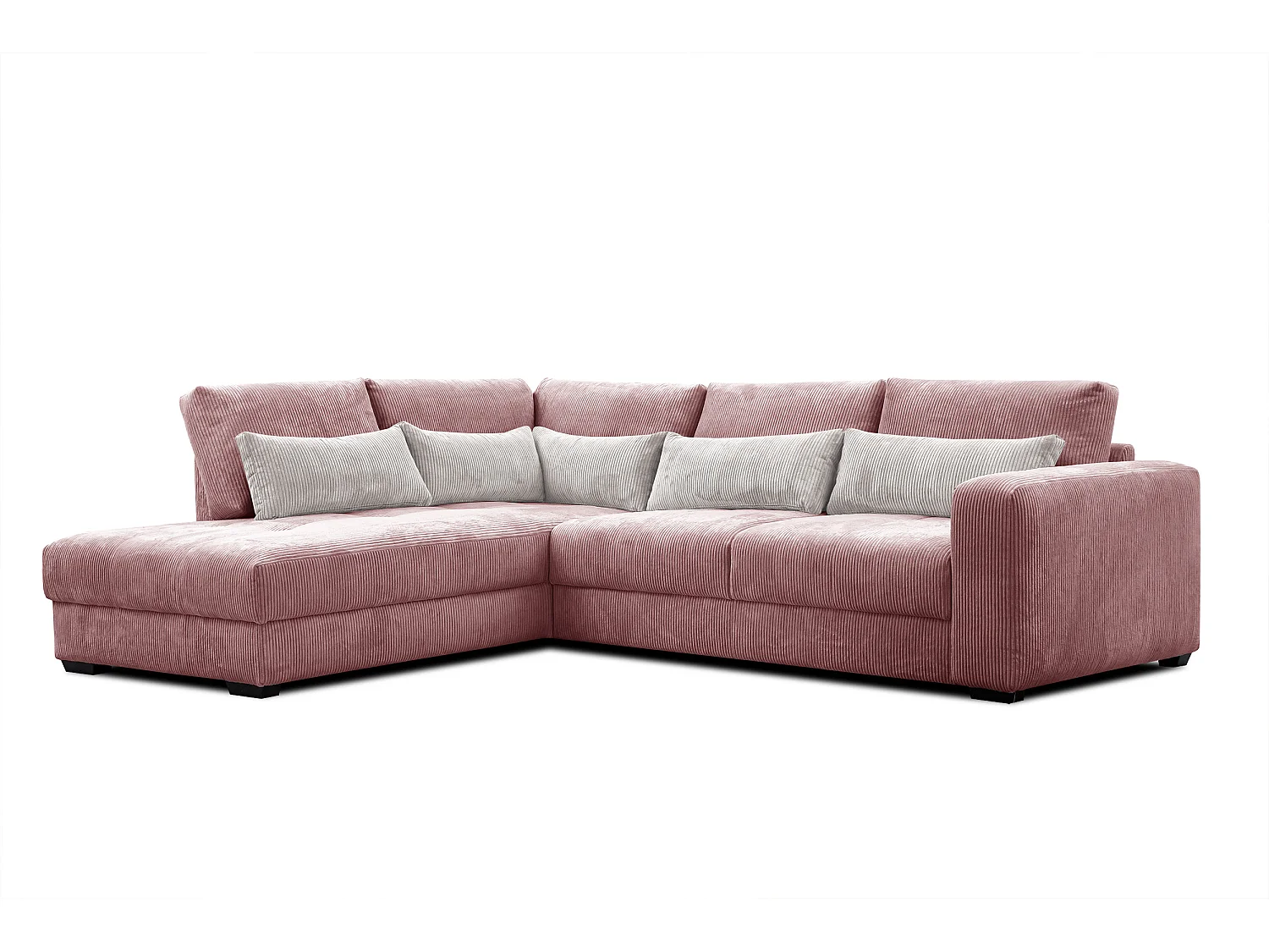 CANAPE D'ANGLE OLI 4 places, rose
