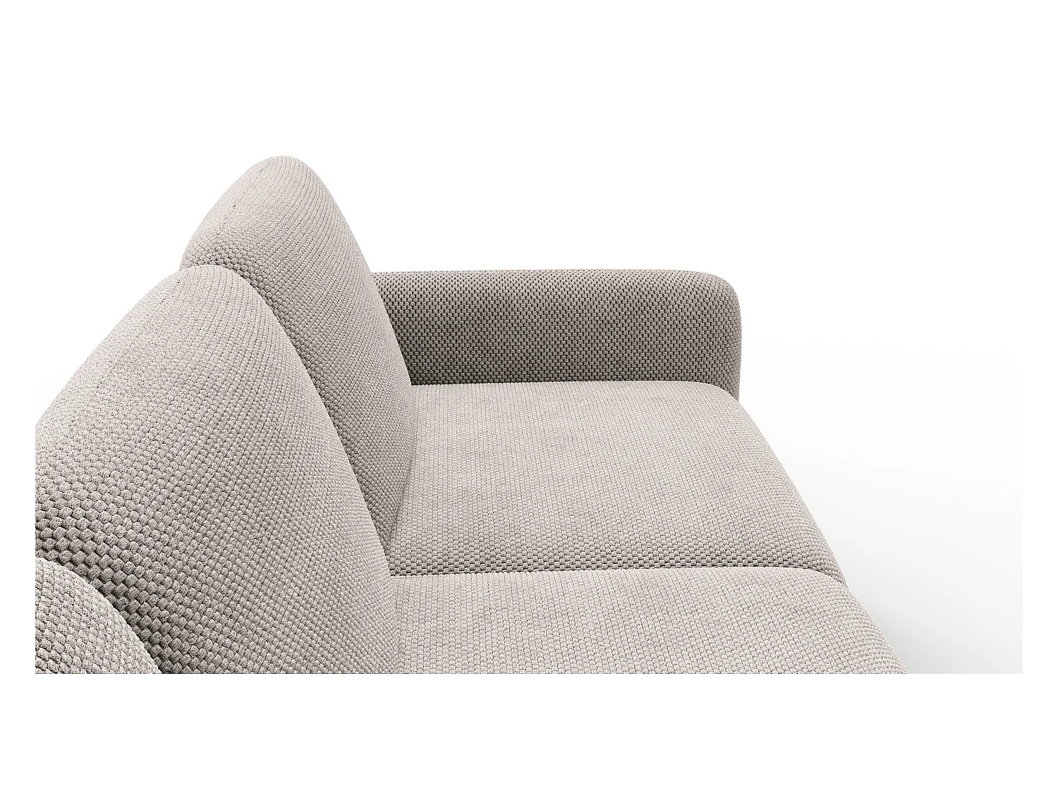 CANAPÉ D'ANGLE FEBE 4 places, tissu beige