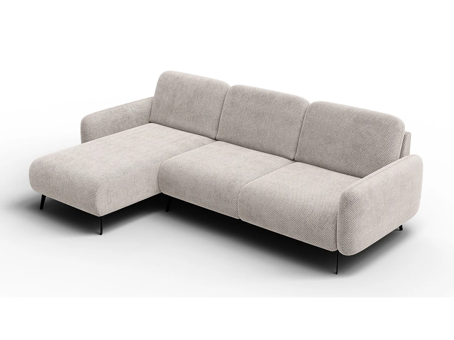 Ecksofa 4-Sitzer links FEBE, beige