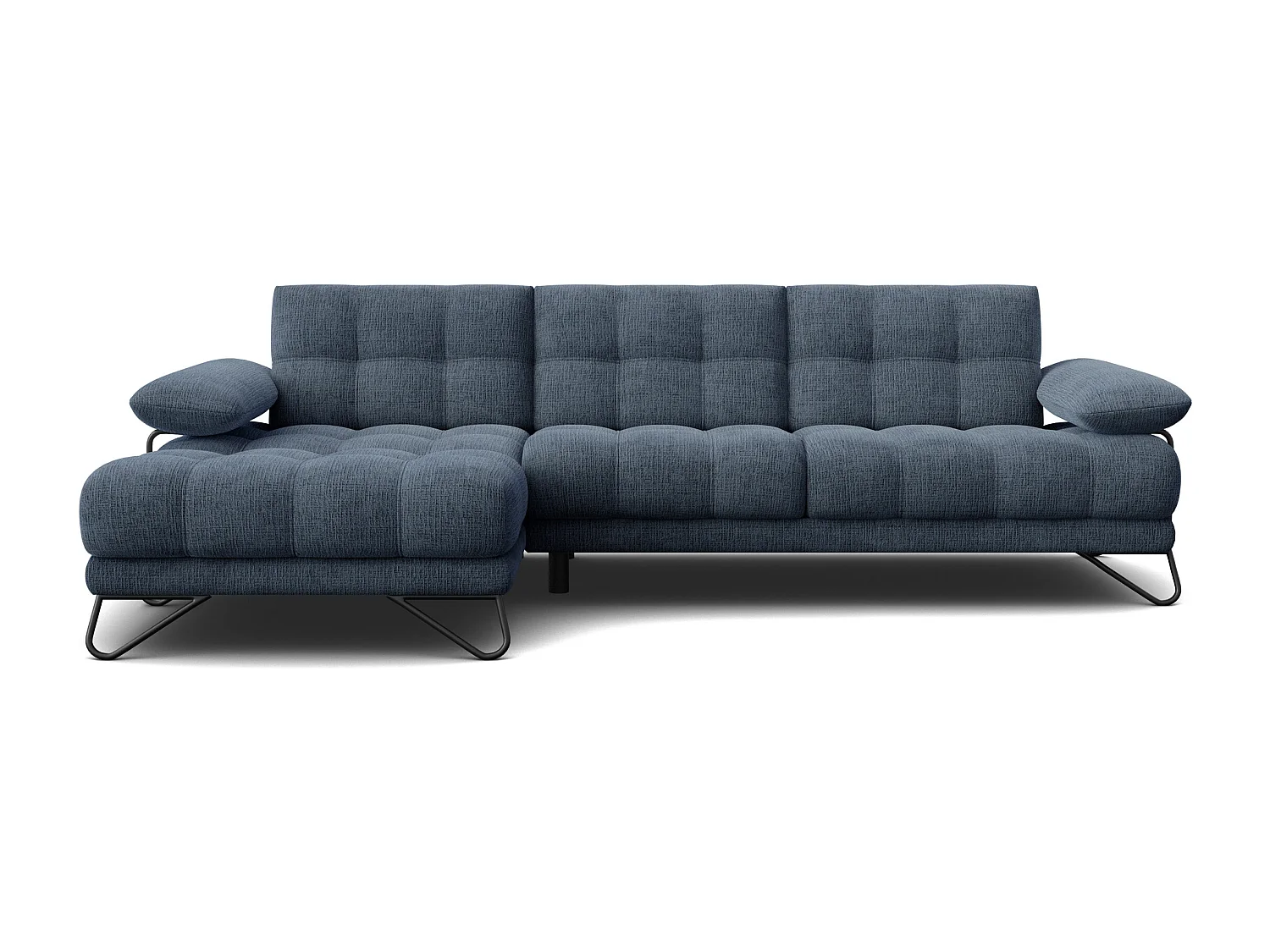 BUBBARA Ecksofa 4-Sitzer links, marineblau