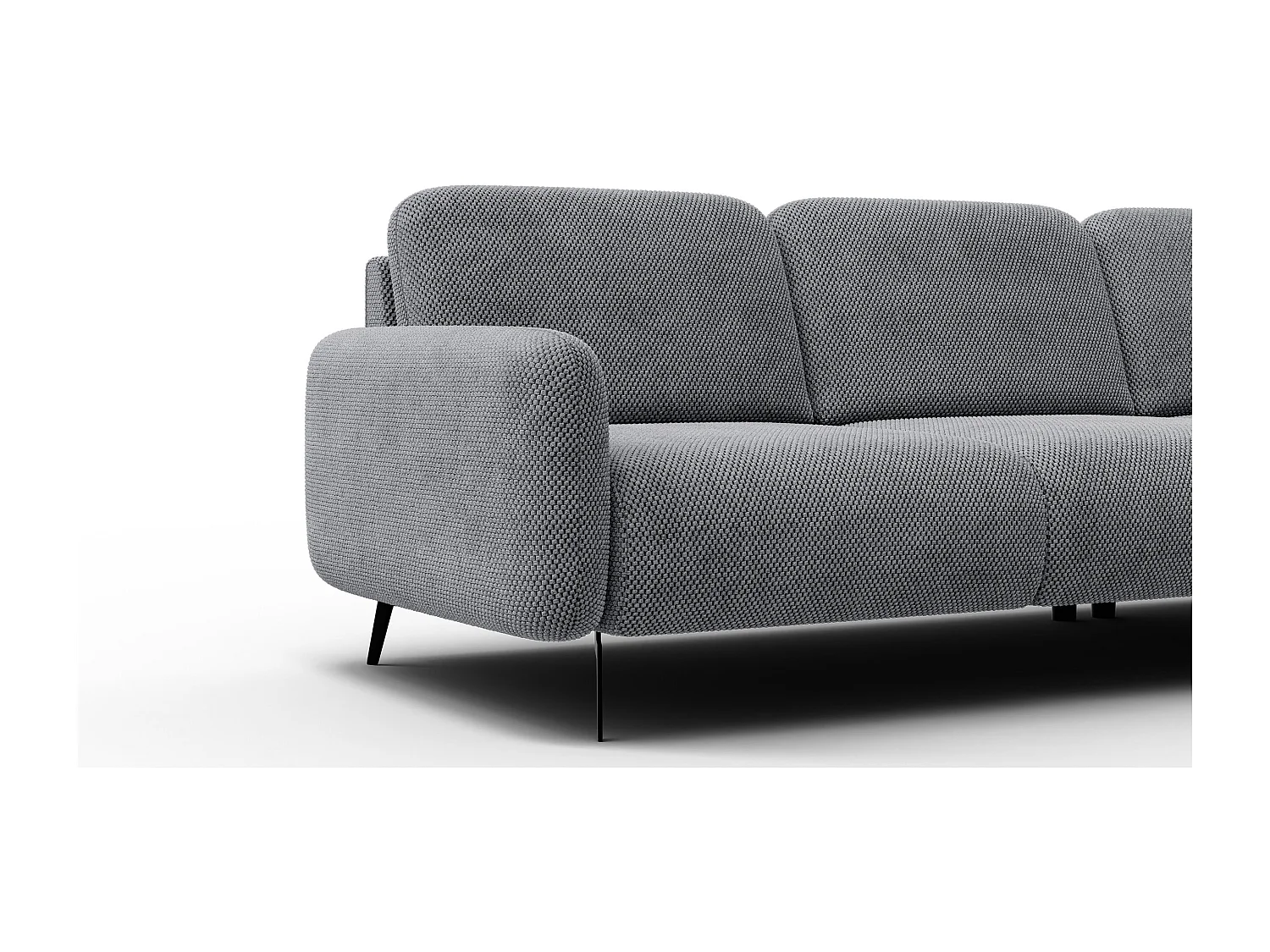 5-Sitzer-Ecksofa rechts FEBE, grau