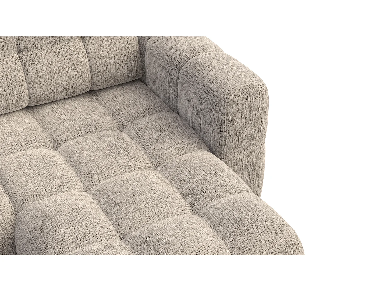 CANAPE D'ANGLE CLOUDI 4 places, beige