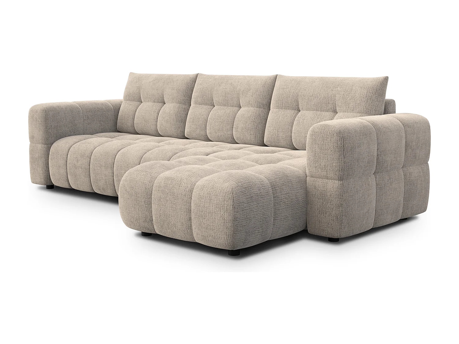 CANAPE D'ANGLE CLOUDI 4 places, beige