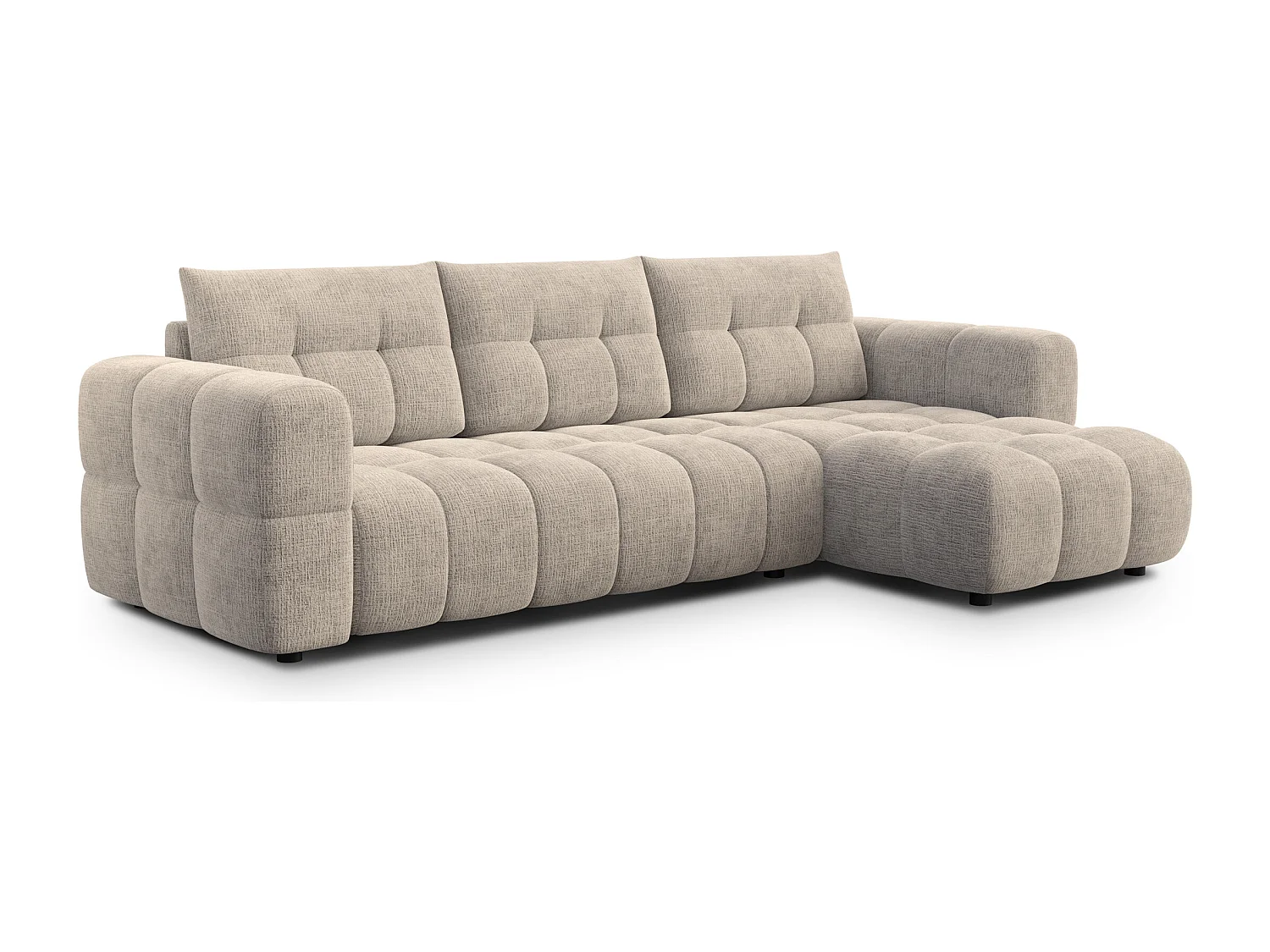 CLOUDI Ecksofa 4-Sitzer rechts, beige