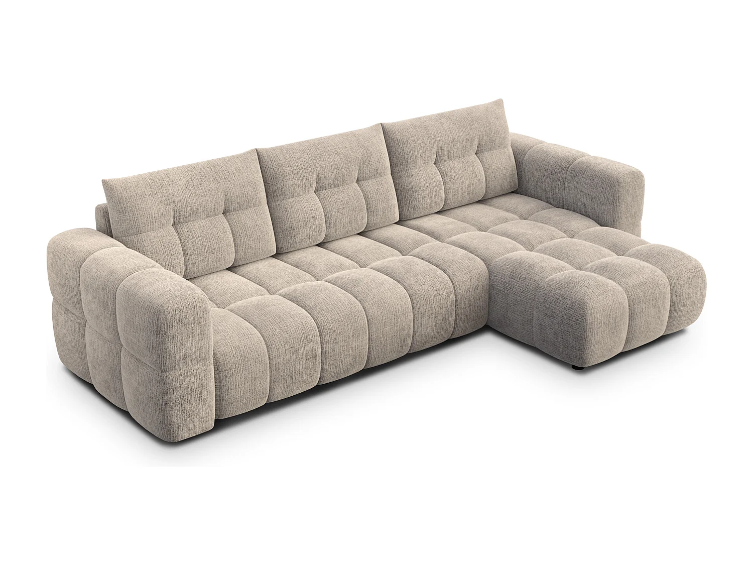 CLOUDI Ecksofa 4-Sitzer rechts, beige