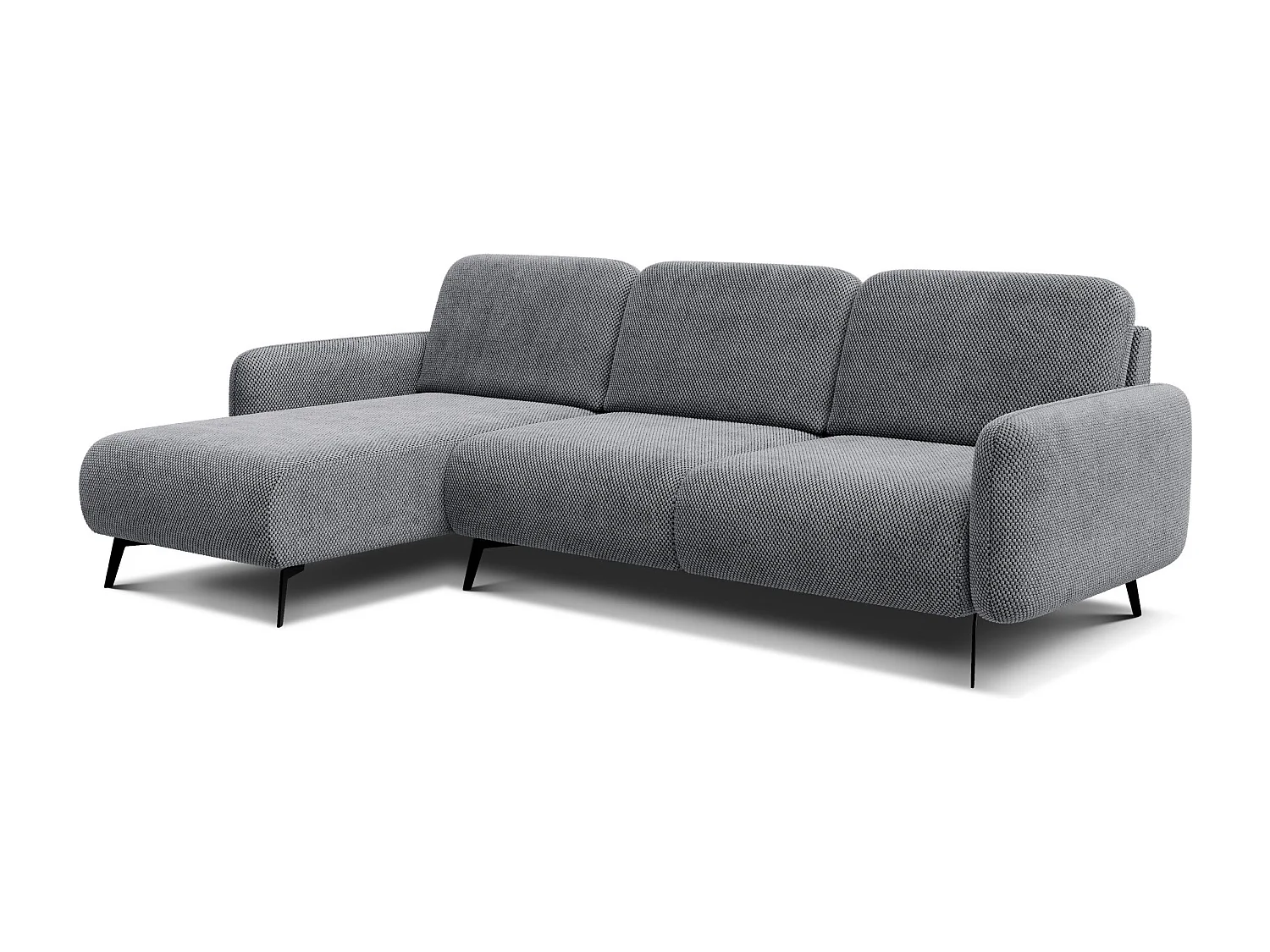 Ecksofa 4-Sitzer links FEBE, grau