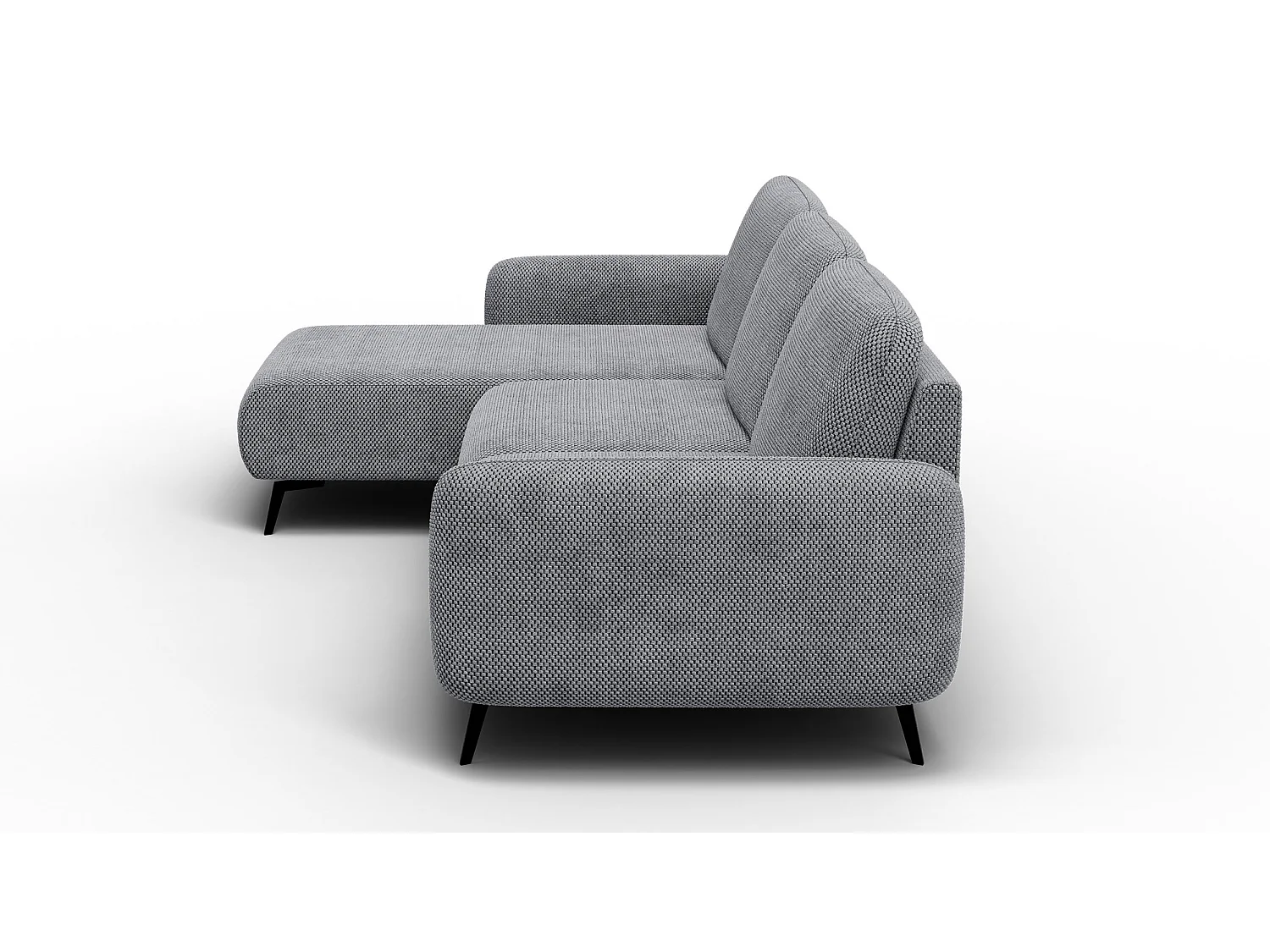 Ecksofa 4-Sitzer links FEBE, grau