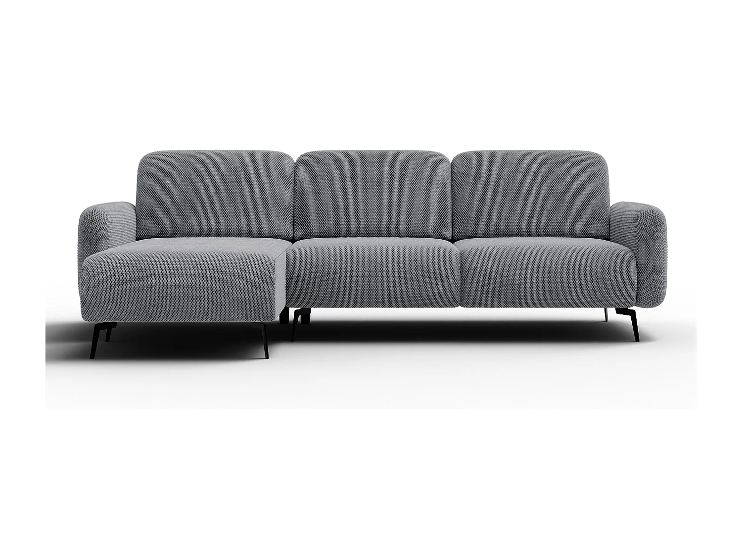 Ecksofa 4-Sitzer links FEBE, grau