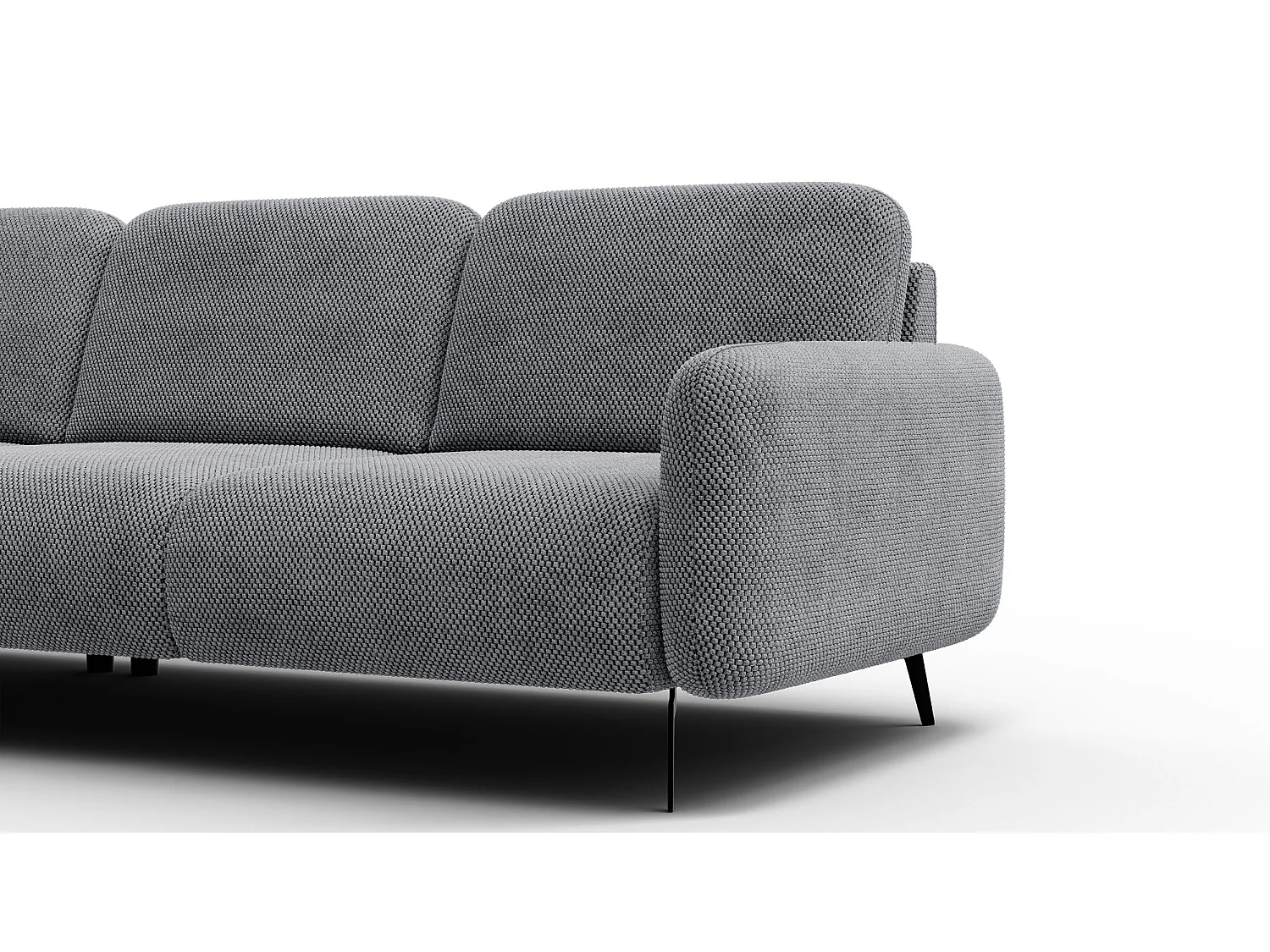 Ecksofa 4-Sitzer links FEBE, grau