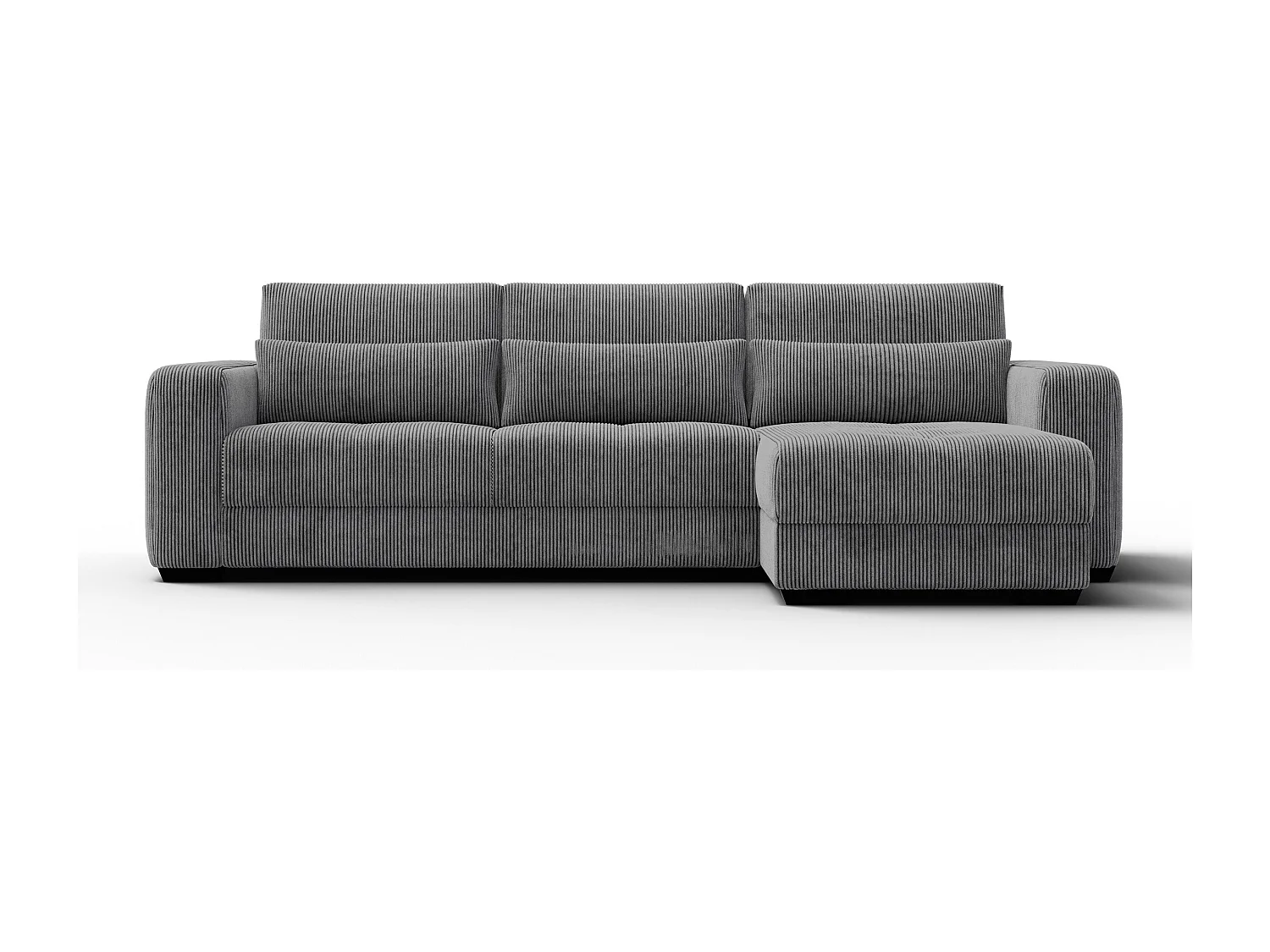 Ecksofa 4-Sitzer rechts OLI, dunkelgrau