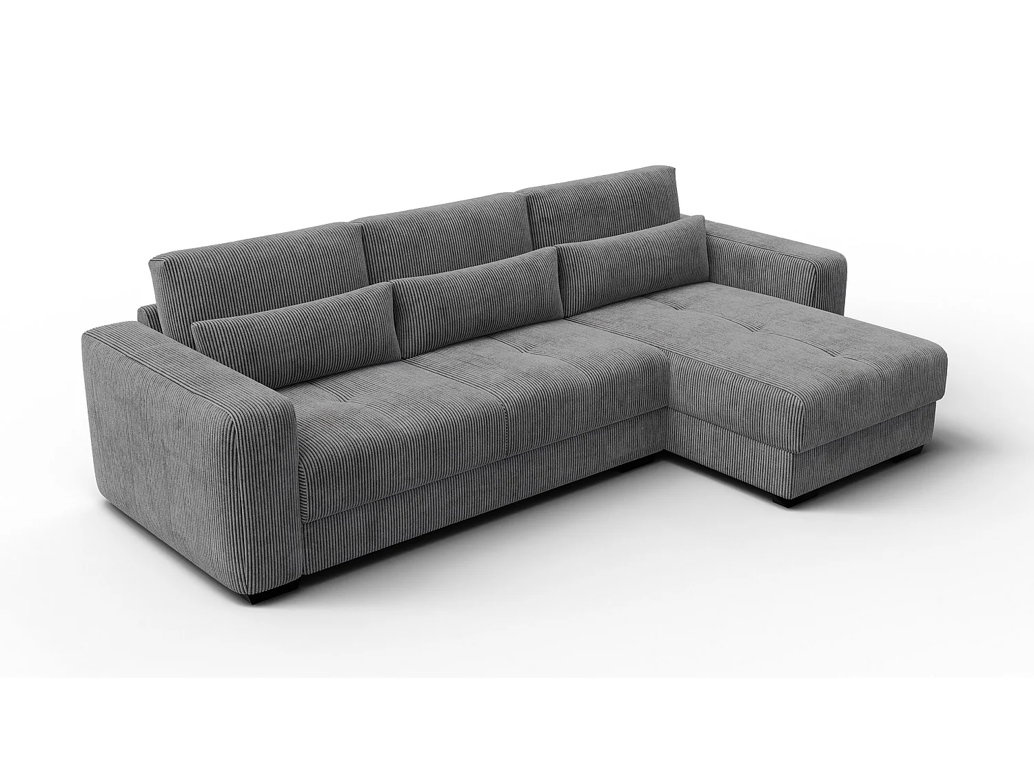 Ecksofa 4-Sitzer rechts OLI, dunkelgrau