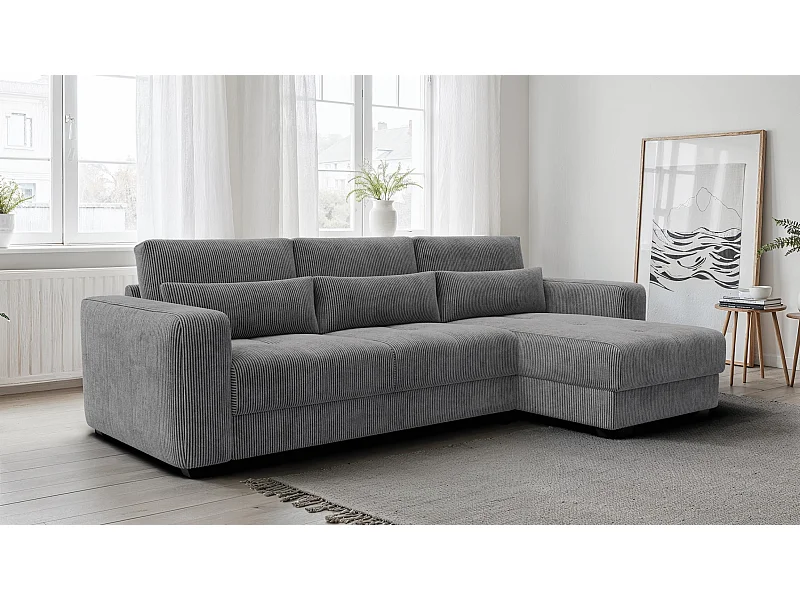 Ecksofa 4-Sitzer rechts OLI, dunkelgrau