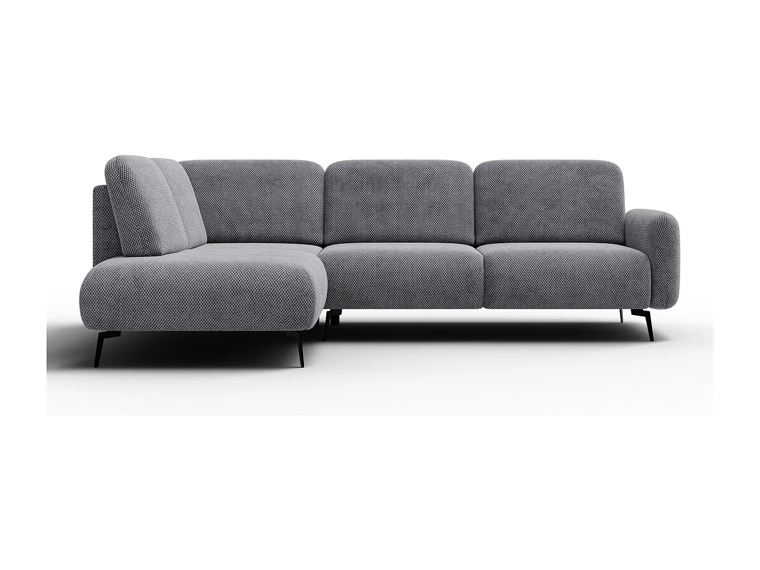 5-Sitzer-Ecksofa links FEBE, grau